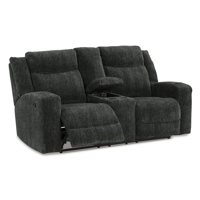 Signature Design by Ashley Martinglenn Reclining Fabric Loveseat with Console 4650494 IMAGE 2