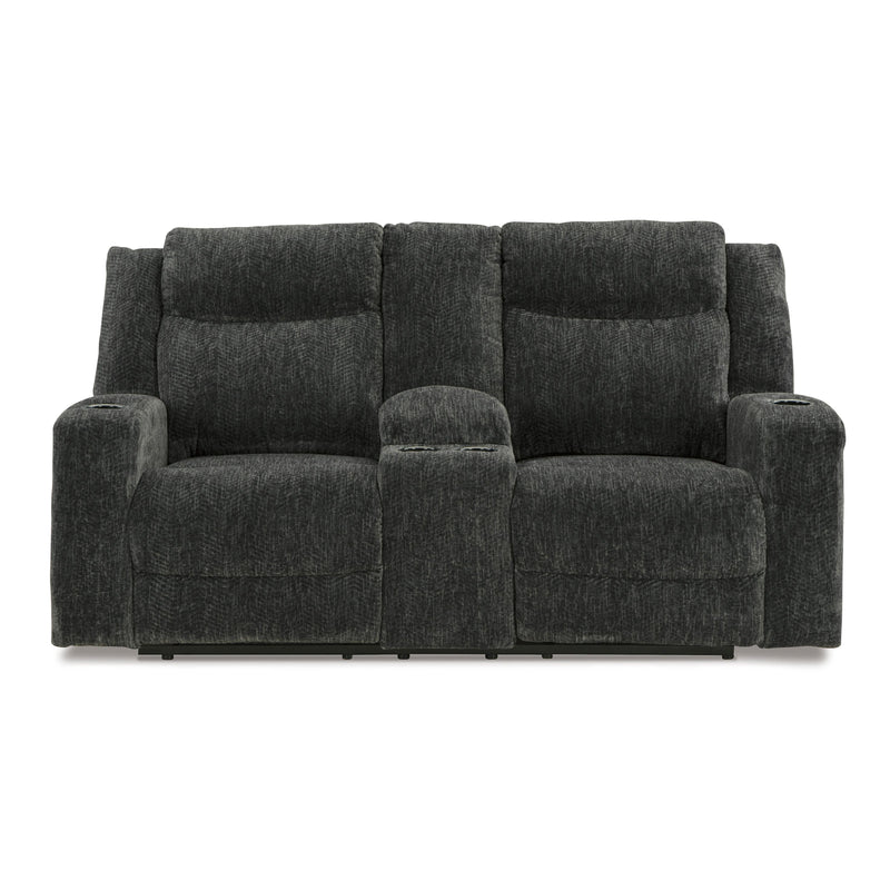 Signature Design by Ashley Martinglenn Reclining Fabric Loveseat with Console 4650494 IMAGE 3