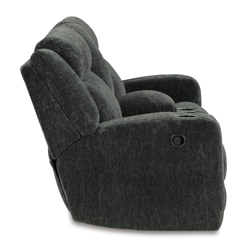 Signature Design by Ashley Martinglenn Reclining Fabric Loveseat with Console 4650494 IMAGE 4