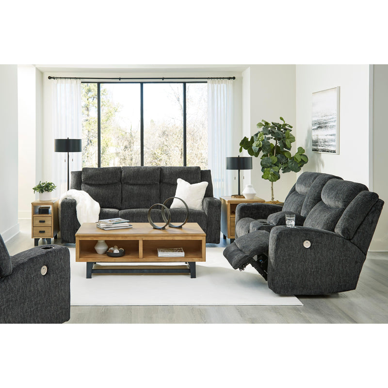 Signature Design by Ashley Martinglenn Power Reclining Fabric Loveseat with Console 4650496 IMAGE 12