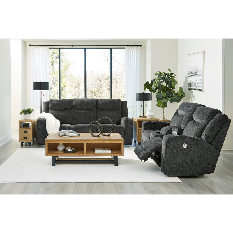 Signature Design by Ashley Martinglenn Power Reclining Fabric Loveseat with Console 4650496 IMAGE 9