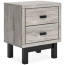  Signature Design by Ashley Vessalli B1036-92 Two Drawer Night Stand IMAGE 1