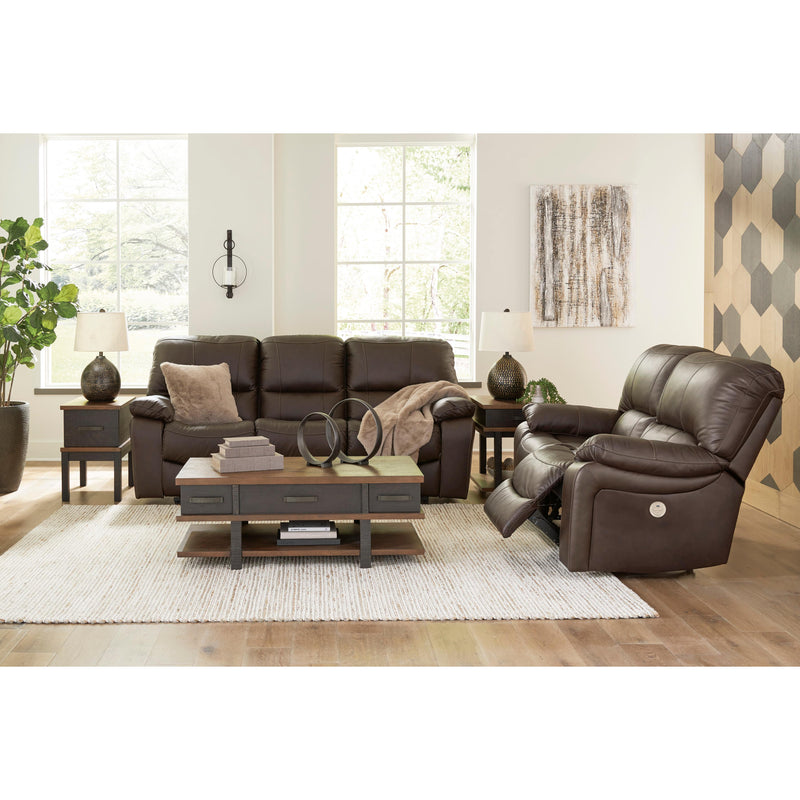 Signature Design by Ashley Leesworth Power Reclining Leather Match Loveseat U4380874 IMAGE 10