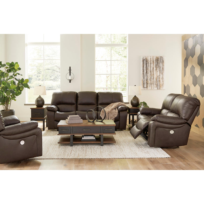 Signature Design by Ashley Leesworth Power Reclining Leather Match Loveseat U4380874 IMAGE 11