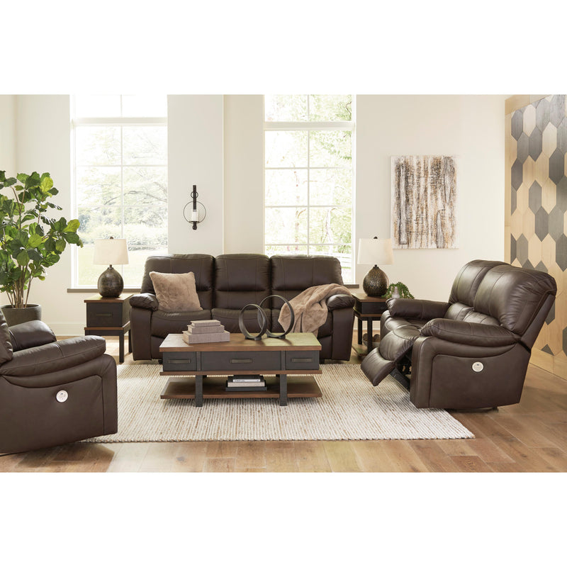 Signature Design by Ashley Leesworth Power Reclining Leather Match Loveseat U4380874 IMAGE 12