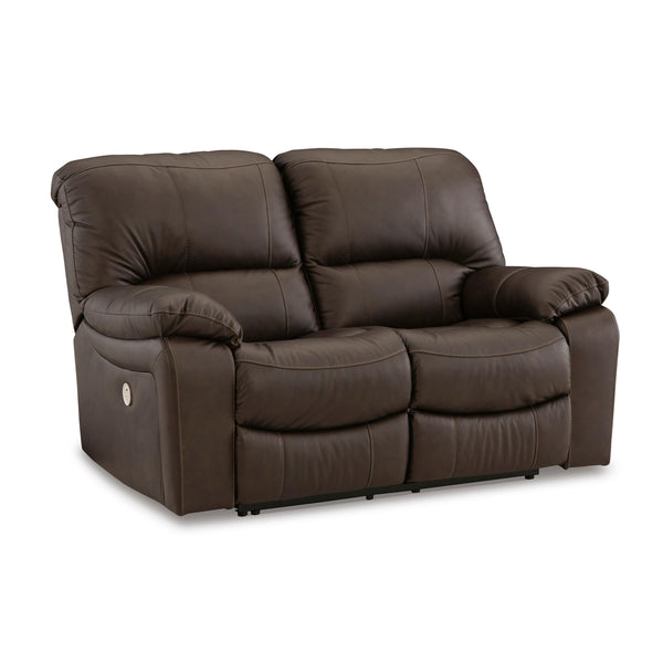 Signature Design by Ashley Leesworth Power Reclining Leather Match Loveseat U4380874 IMAGE 1