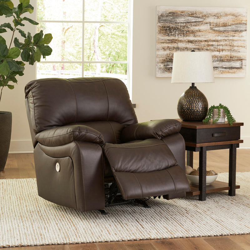 Signature Design by Ashley Leesworth Power Rocker Leather Match Recliner U4380898 IMAGE 7