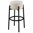  Coaster Furniture Leonard 182176 Upholstered Backless Bar Stool - White IMAGE 1