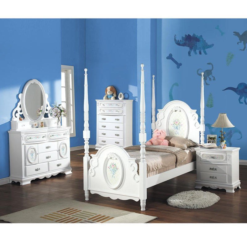 Acme Furniture Flora BD01638T Twin Bed with Poster IMAGE 2