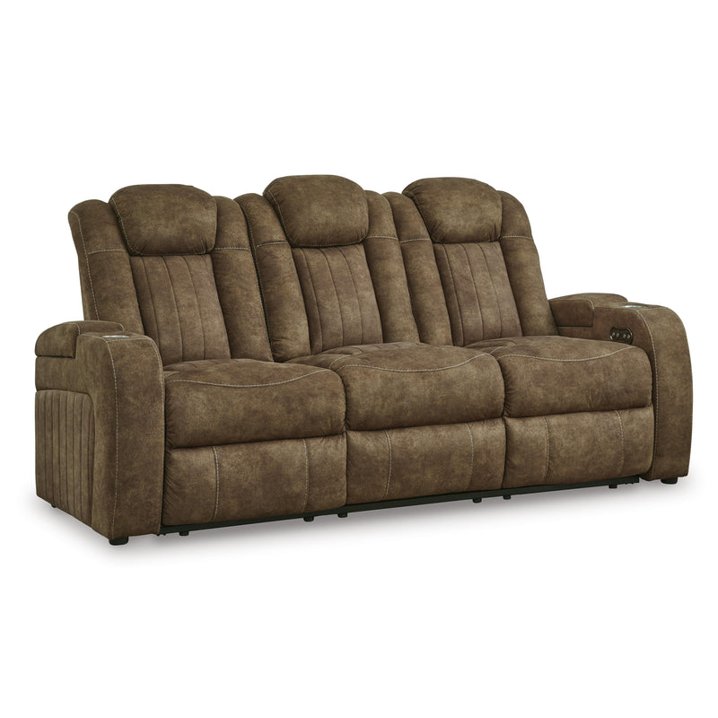 Signature Design by Ashley Wolfridge Power Reclining Leather Look Sofa 6070315 IMAGE 1