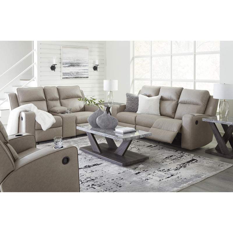 Signature Design by Ashley Lavenhorne Reclining Leather Look Loveseat with Console 6330794 IMAGE 13