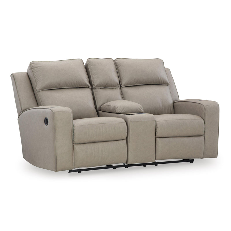 Signature Design by Ashley Lavenhorne Reclining Leather Look Loveseat with Console 6330794 IMAGE 1