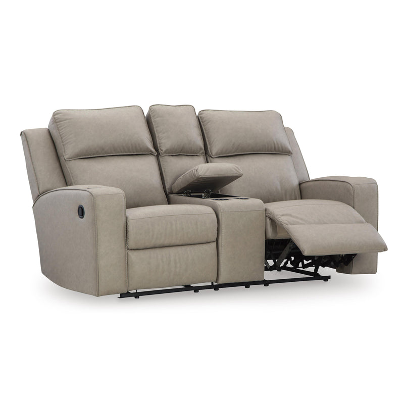 Signature Design by Ashley Lavenhorne Reclining Leather Look Loveseat with Console 6330794 IMAGE 2