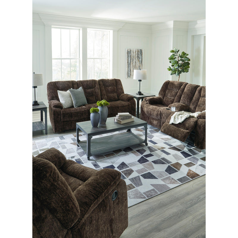 Signature Design by Ashley Soundwave Reclining Fabric Loveseat with Console 7450294 IMAGE 12