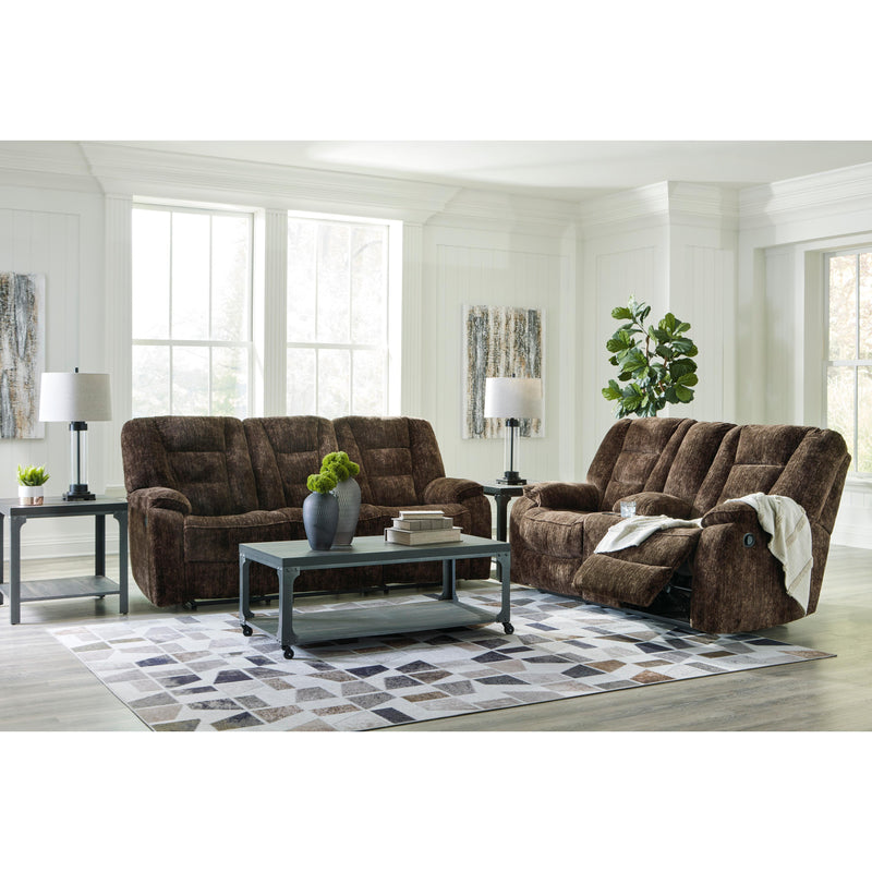 Signature Design by Ashley Soundwave Reclining Fabric Loveseat with Console 7450294 IMAGE 13