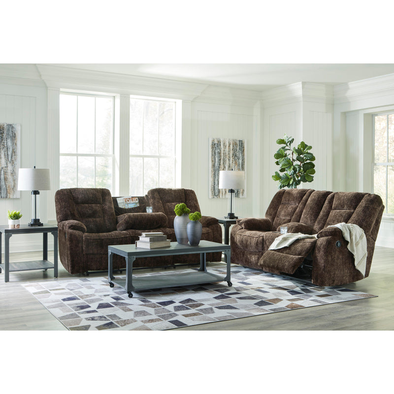 Signature Design by Ashley Soundwave Reclining Fabric Loveseat with Console 7450294 IMAGE 17