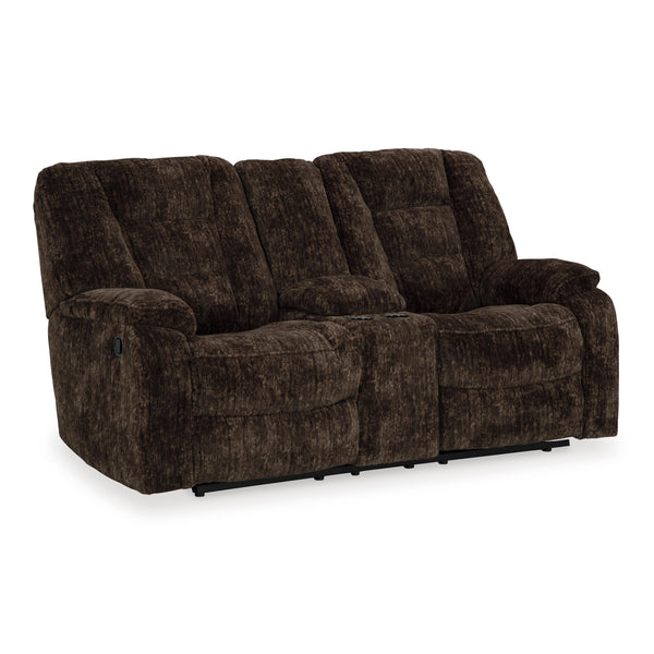 Signature Design by Ashley Soundwave Reclining Fabric Loveseat with Console 7450294 IMAGE 1