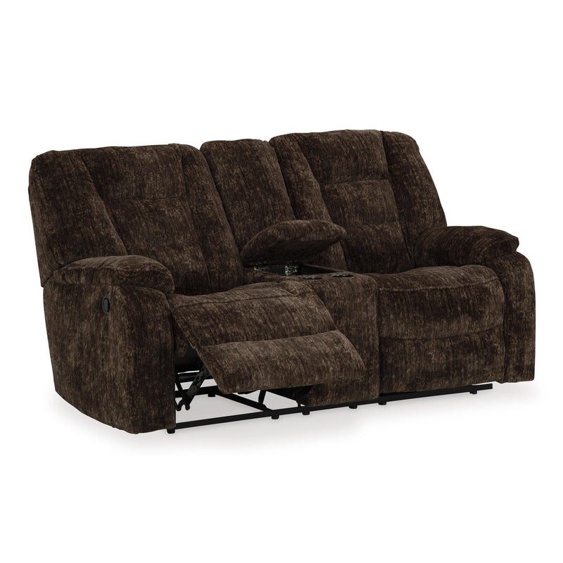 Signature Design by Ashley Soundwave Reclining Fabric Loveseat with Console 7450294 IMAGE 2