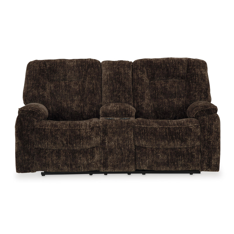 Signature Design by Ashley Soundwave Reclining Fabric Loveseat with Console 7450294 IMAGE 3