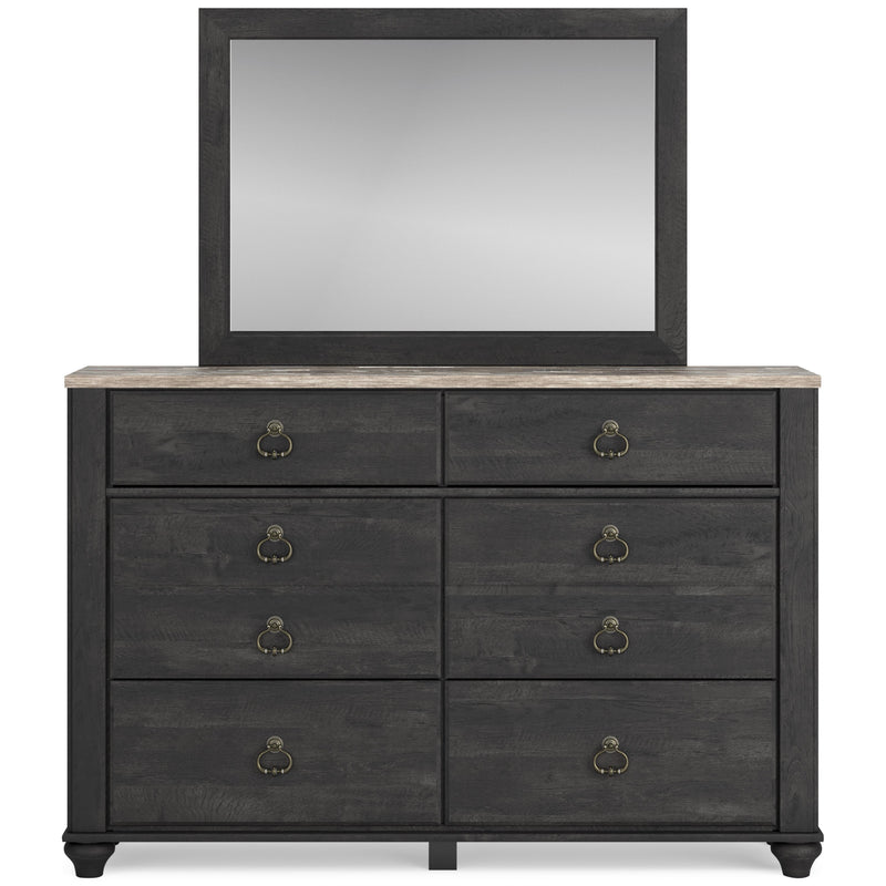 Signature Design by Ashley Nanforth 6-Drawer Dresser with Mirror B3670-31/B3670-36 IMAGE 3