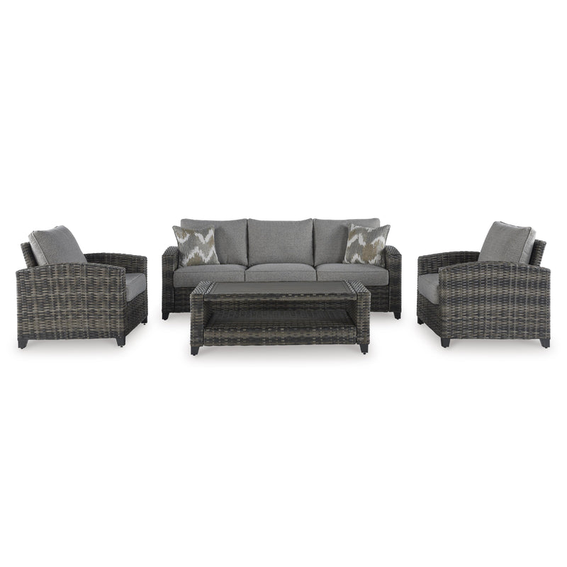 Signature Design by Ashley Oasis Court P335-081 Sofa/Chairs/Table Set IMAGE 2