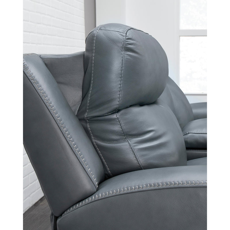 Signature Design by Ashley Mindanao Power Reclining Leather Match Loveseat with Console U5950418 IMAGE 10