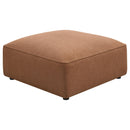  Coaster Furniture Jennifer 551593 Square Upholstered Ottoman - Terracotta IMAGE 1