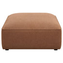  Coaster Furniture Jennifer 551593 Square Upholstered Ottoman - Terracotta IMAGE 2