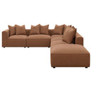  Coaster Furniture Jennifer 551591-SET 6 pc Tight Seat Modular Sectional - Terracotta IMAGE 3