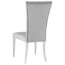  Coaster Furniture Kerwin 111103 Velvet Upholstered Dining Side Chair - Grey IMAGE 5