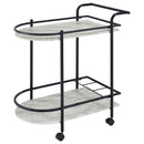 Coaster Furniture Desiree 181376 Rack Bar Cart with Casters - Black IMAGE 3