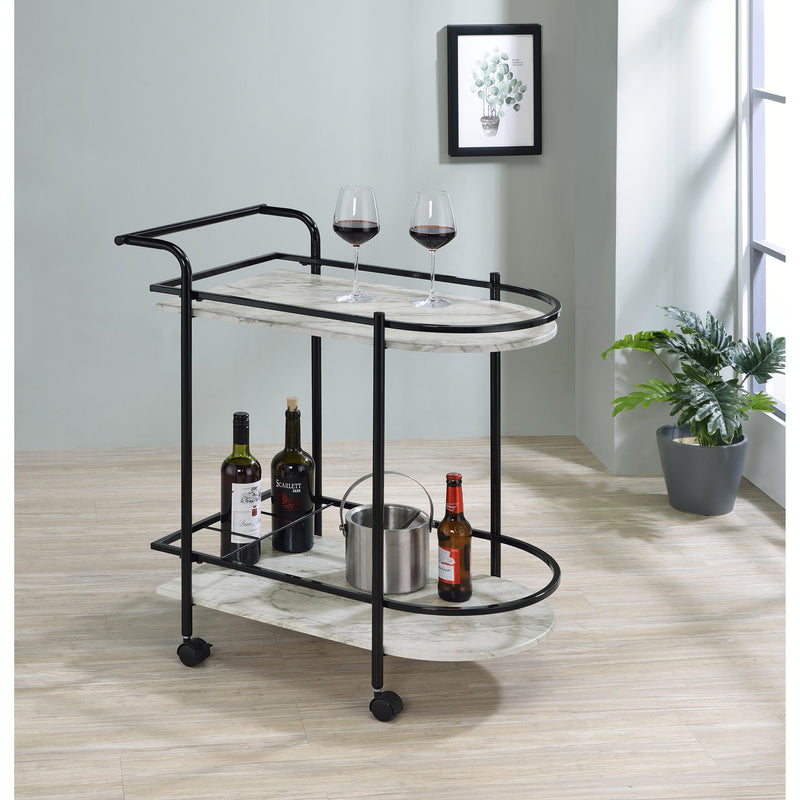 Coaster Furniture Desiree 181376 Rack Bar Cart with Casters - Black IMAGE 6