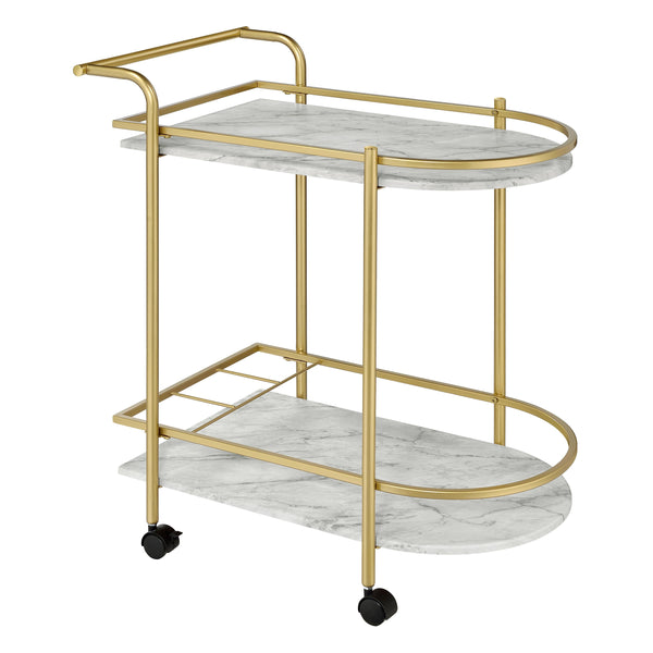 Coaster Furniture Desiree 181377 Rack Bar Cart with Casters - Gold IMAGE 1