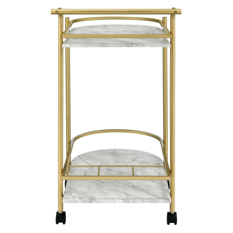 Coaster Furniture Desiree 181377 Rack Bar Cart with Casters - Gold IMAGE 3