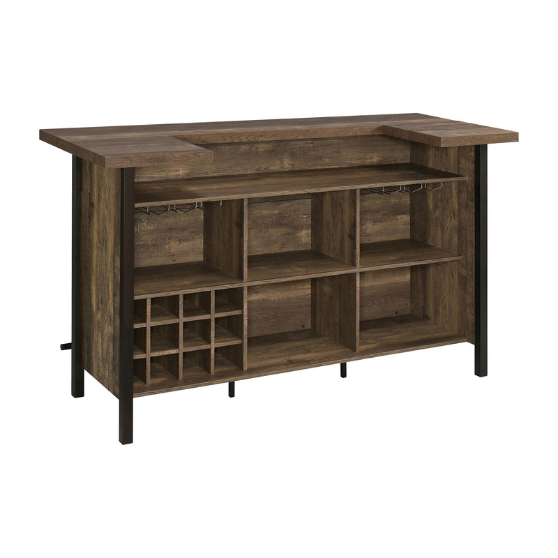 Coaster Furniture Bellemore 182104 Rectangular Storage Bar Unit - Rustic Oak IMAGE 2