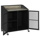 Coaster Furniture Arlette 183476 Wine Cabinet with Wire Mesh Doors - Grey Wash/Sandy Black IMAGE 2