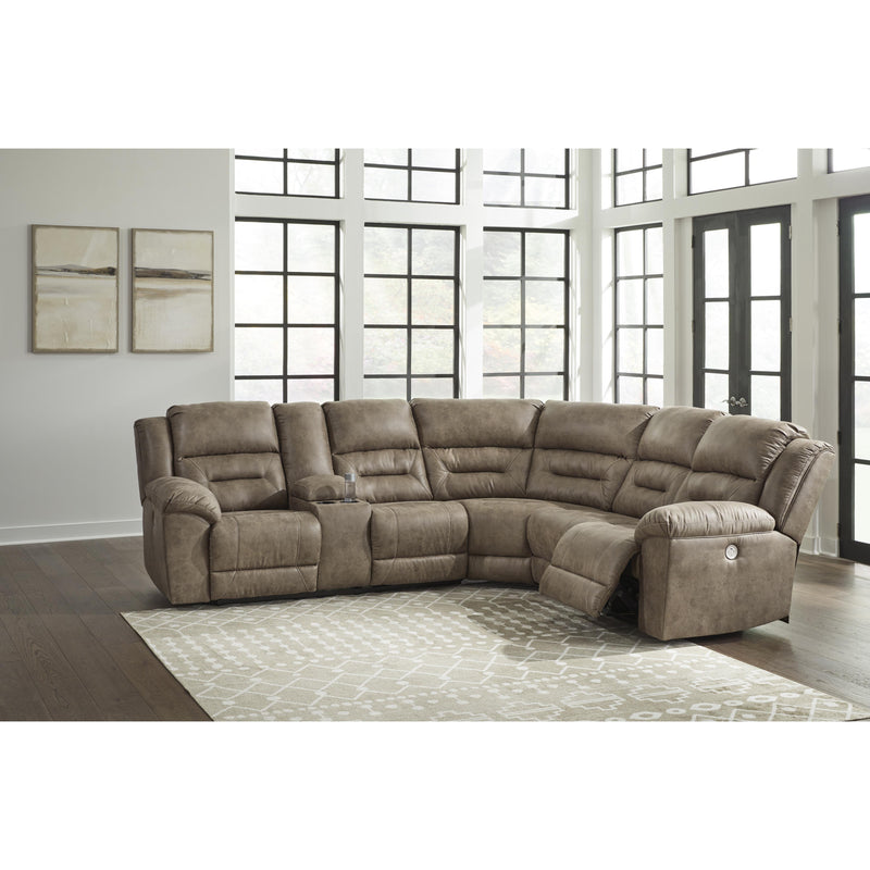 Signature Design by Ashley Ravenel Power Reclining Leather Look 3 pc Sectional 8310601/8310677/8310675 IMAGE 3