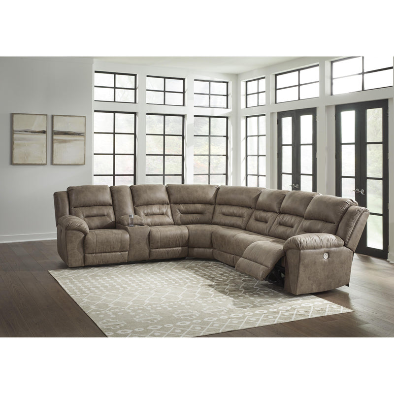 Signature Design by Ashley Ravenel Power Reclining Leather Look 4 pc Sectional 8310601/8310677/8310646/8310675 IMAGE 3