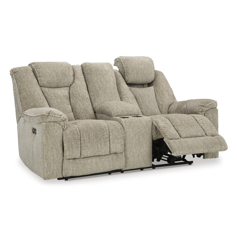 Signature Design by Ashley Hindmarsh Power Reclining Fabric Loveseat with Console 9030918 IMAGE 3