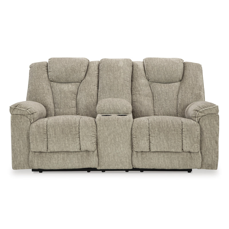 Signature Design by Ashley Hindmarsh Power Reclining Fabric Loveseat with Console 9030918 IMAGE 4