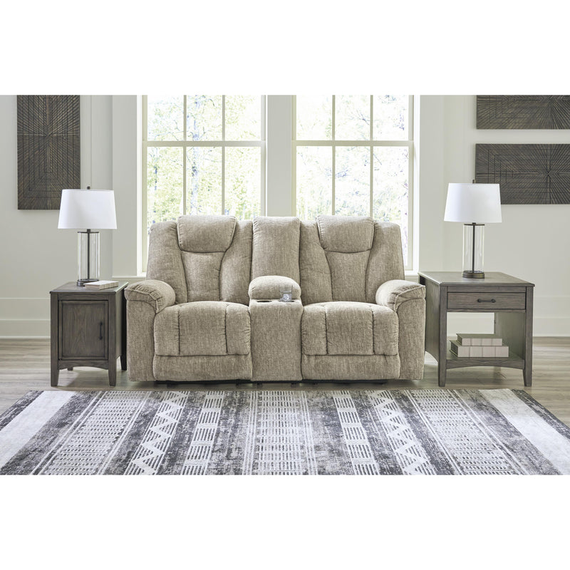 Signature Design by Ashley Hindmarsh Power Reclining Fabric Loveseat with Console 9030918 IMAGE 7