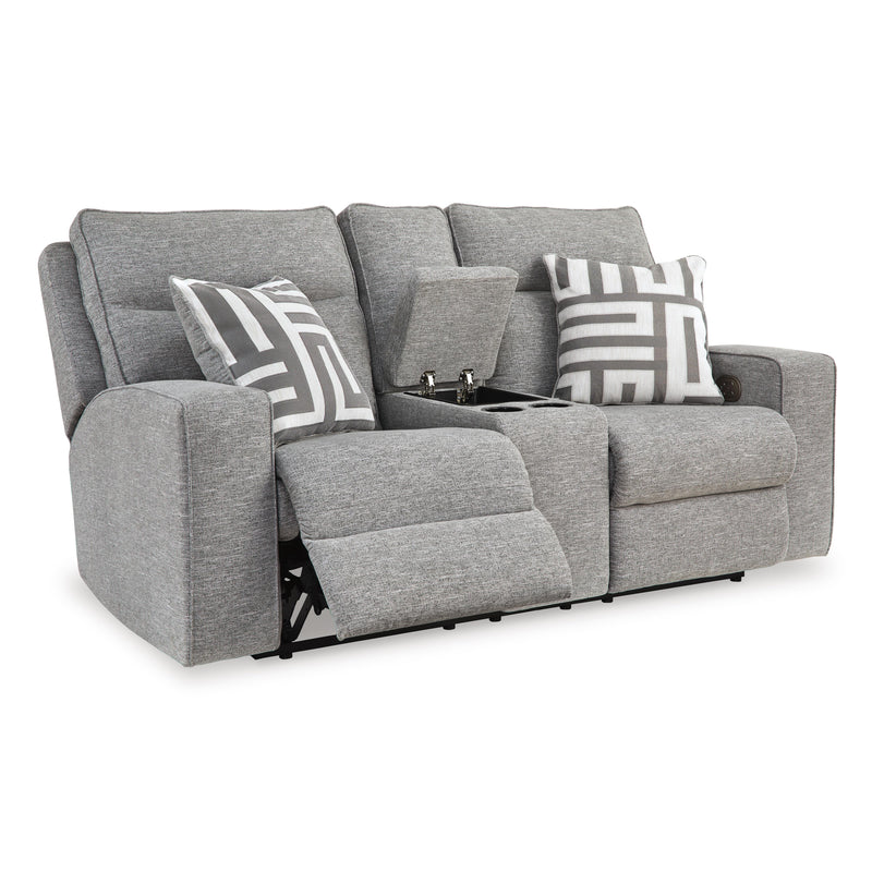 Signature Design by Ashley Biscoe Power Reclining Fabric Loveseat with Console 9050318 IMAGE 2