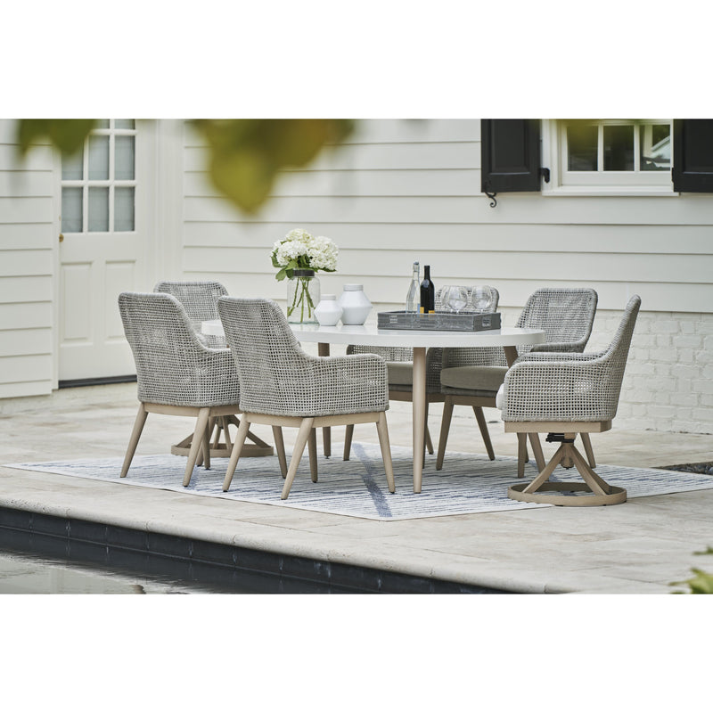 Signature Design by Ashley Seton Creek P798-625 Oval Dining Table with Umbrella Option IMAGE 13