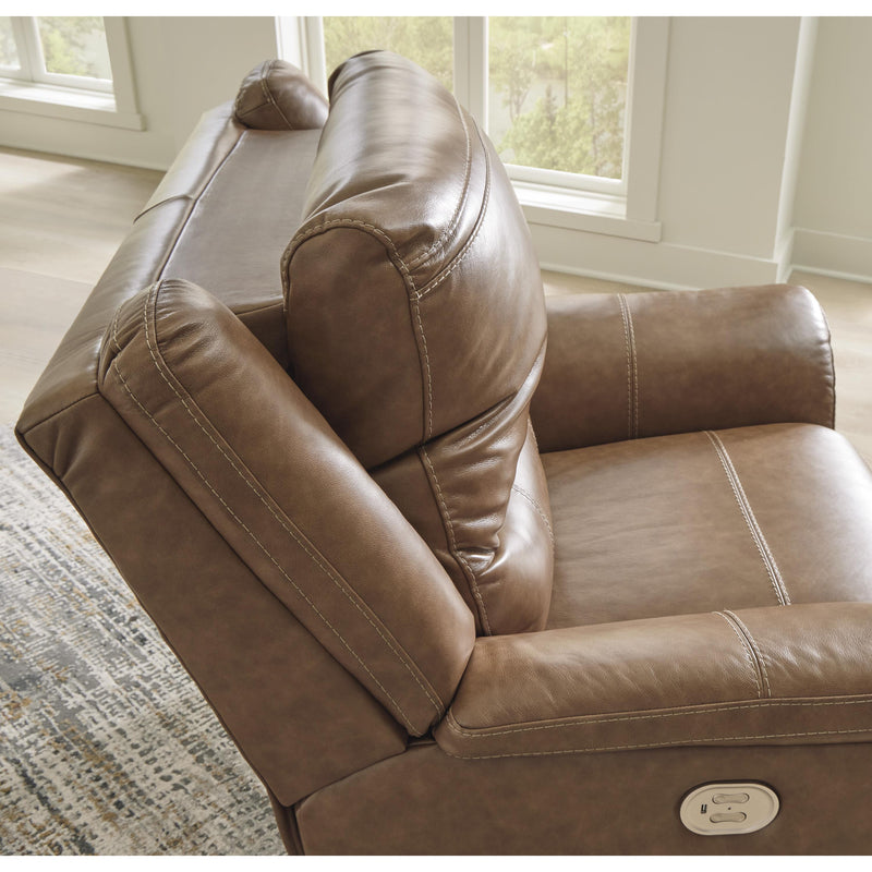 Signature Design by Ashley Trasimeno Power Reclining Leather Match Loveseat with Console U8281518 IMAGE 10