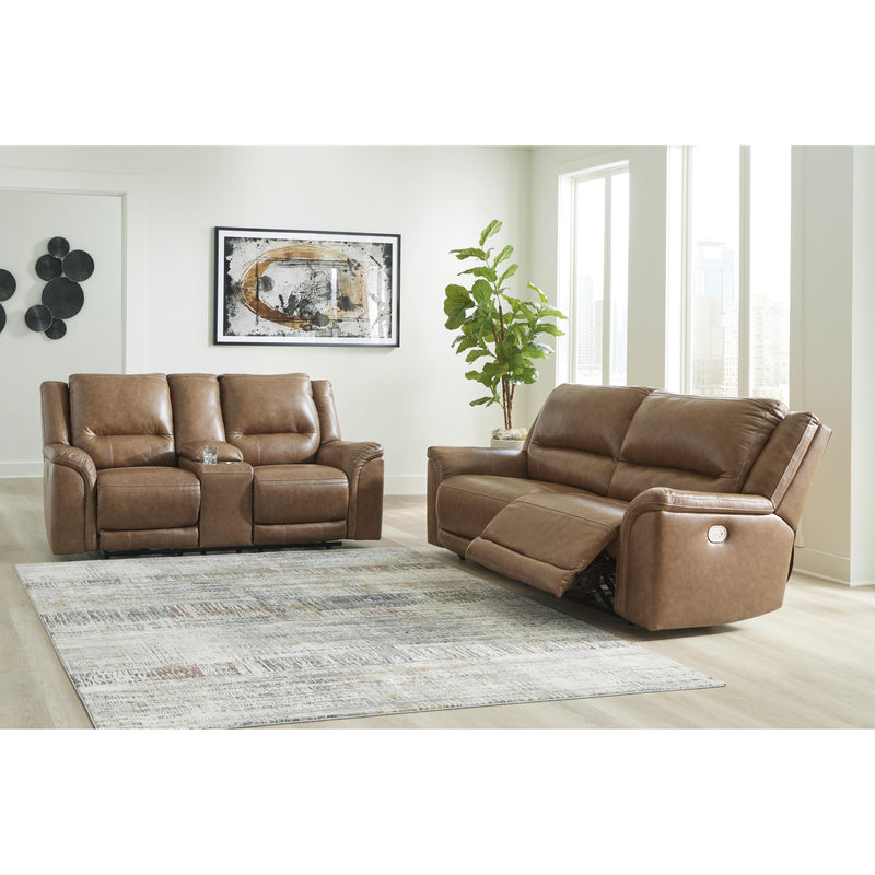 Signature Design by Ashley Trasimeno Power Reclining Leather Match Loveseat with Console U8281518 IMAGE 9