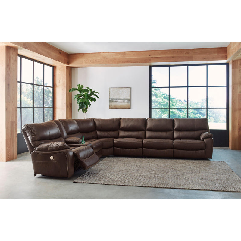 Signature Design by Ashley Family Circle Power Reclining Leather Look 4 pc Sectional U8290201/U8290277/U8290246/U8290275 IMAGE 3