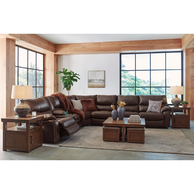 Signature Design by Ashley Family Circle Power Reclining Leather Look 4 pc Sectional U8290201/U8290277/U8290246/U8290275 IMAGE 7