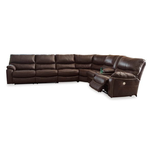 Signature Design by Ashley Family Circle Power Reclining Leather Look 4 pc Sectional U8290263/U8290246/U8290277/U8290290 IMAGE 1