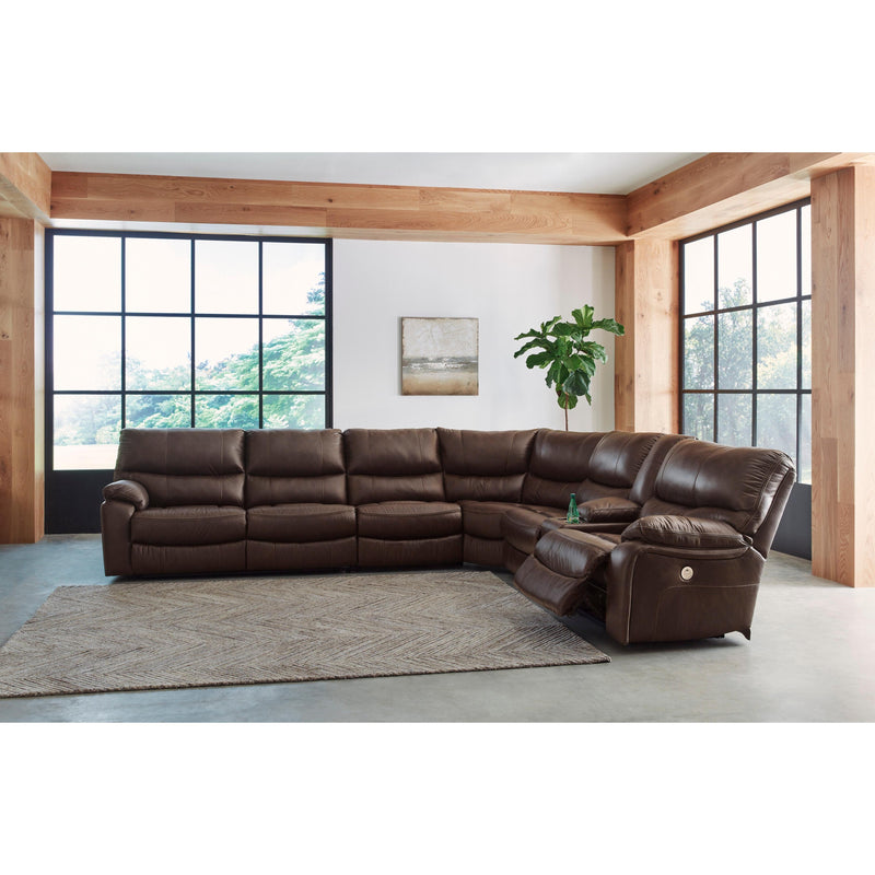 Signature Design by Ashley Family Circle Power Reclining Leather Look 4 pc Sectional U8290263/U8290246/U8290277/U8290290 IMAGE 3