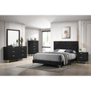  Coaster Furniture Kendall 224451KW Upholstered California King Panel Bed - Black IMAGE 6